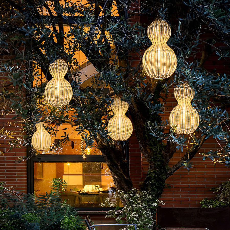 Gourd Woven Rattan Pendant Light, product view 14