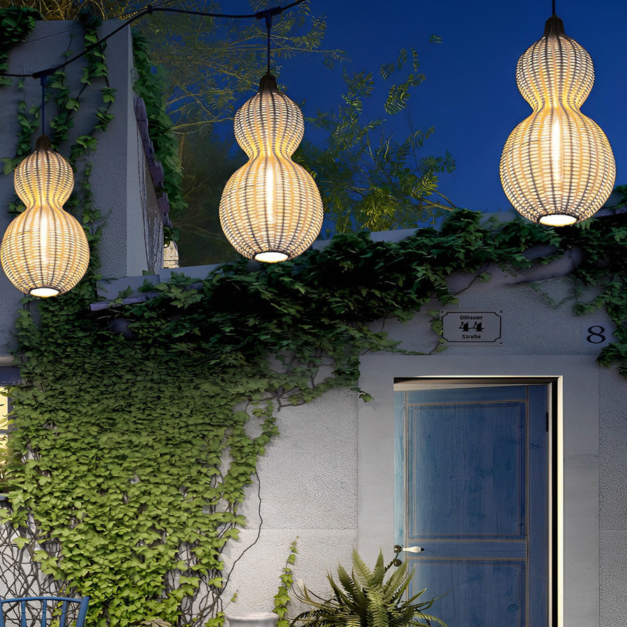Gourd Woven Rattan Pendant Light, product view 9
