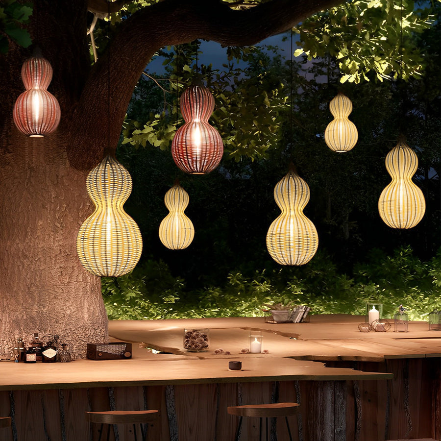 Gourd Woven Rattan Pendant Light, product view 13