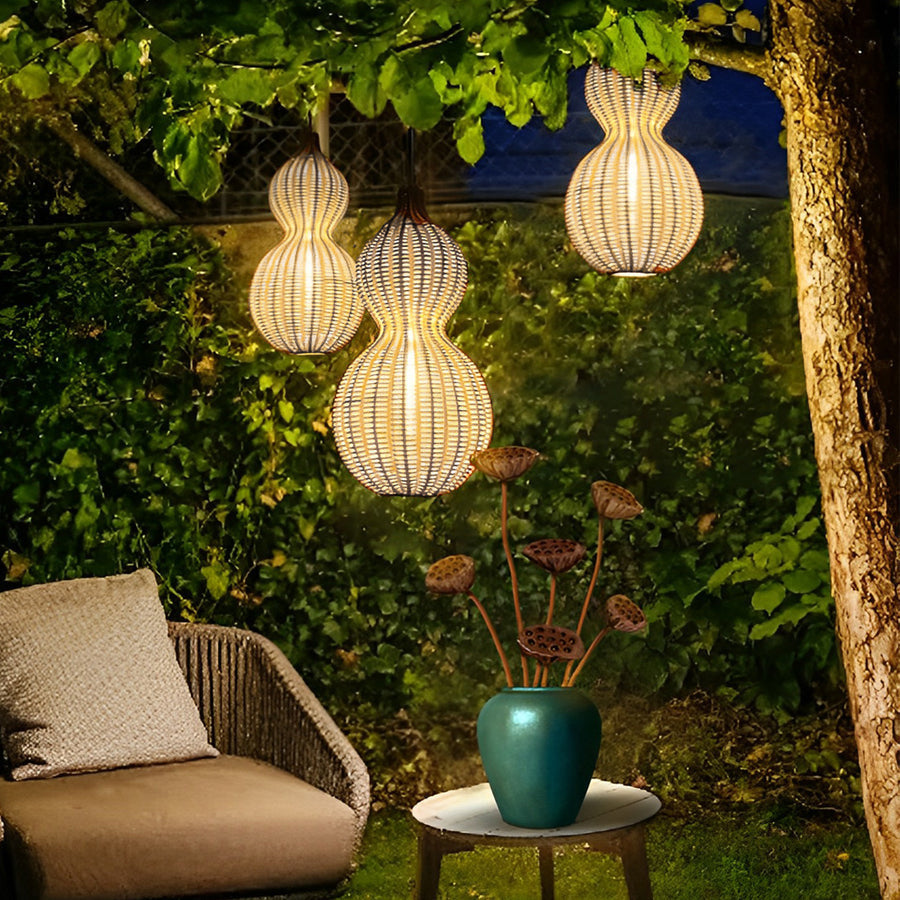 Gourd Woven Rattan Pendant Light, product view 8