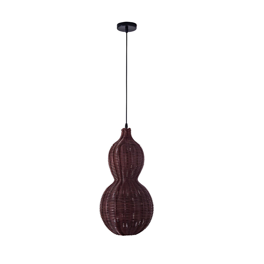 Gourd Woven Rattan Pendant Light, product view 2
