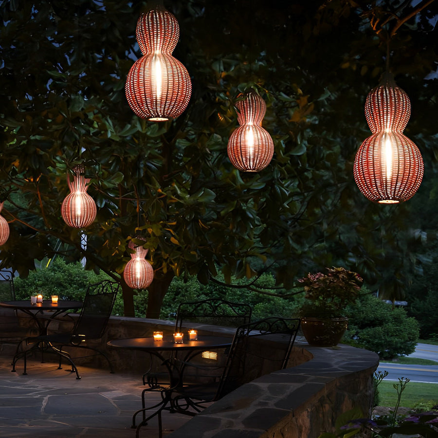 Gourd Woven Rattan Pendant Light, product view 12