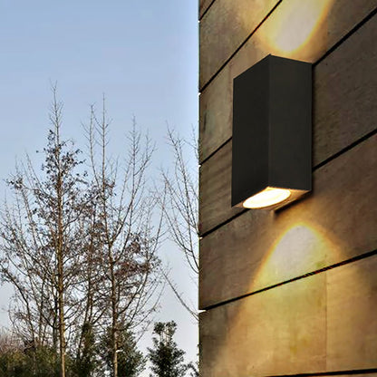 Rectangular up down outdoor wall light, die-cast aluminum — view 4 | Casa Norex