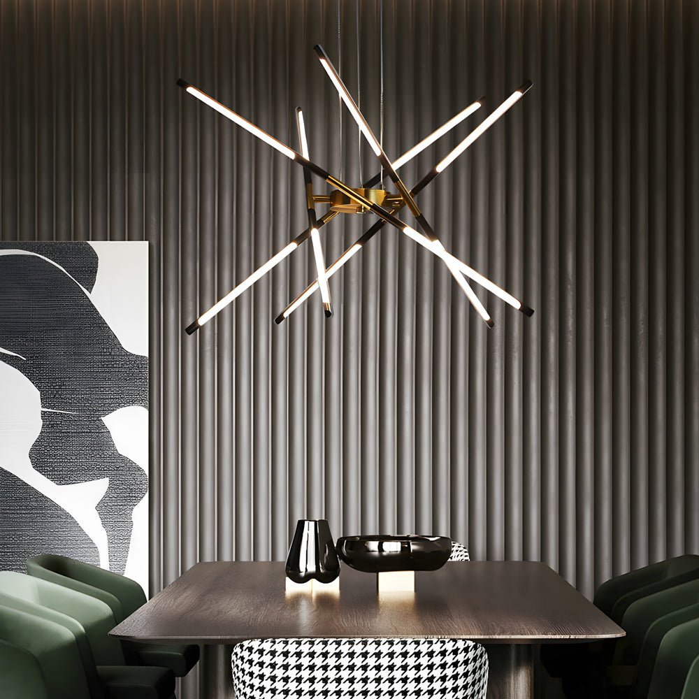 LED chandelier lit at 3000K warm white — Casa Norex
