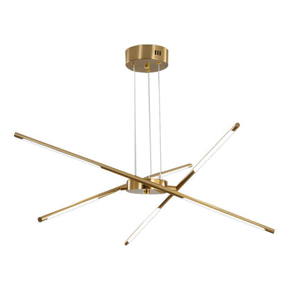 Modern Stepless Dimming Long LED Linear Sputnik LED Chandeliers - Gold/Black+Gold