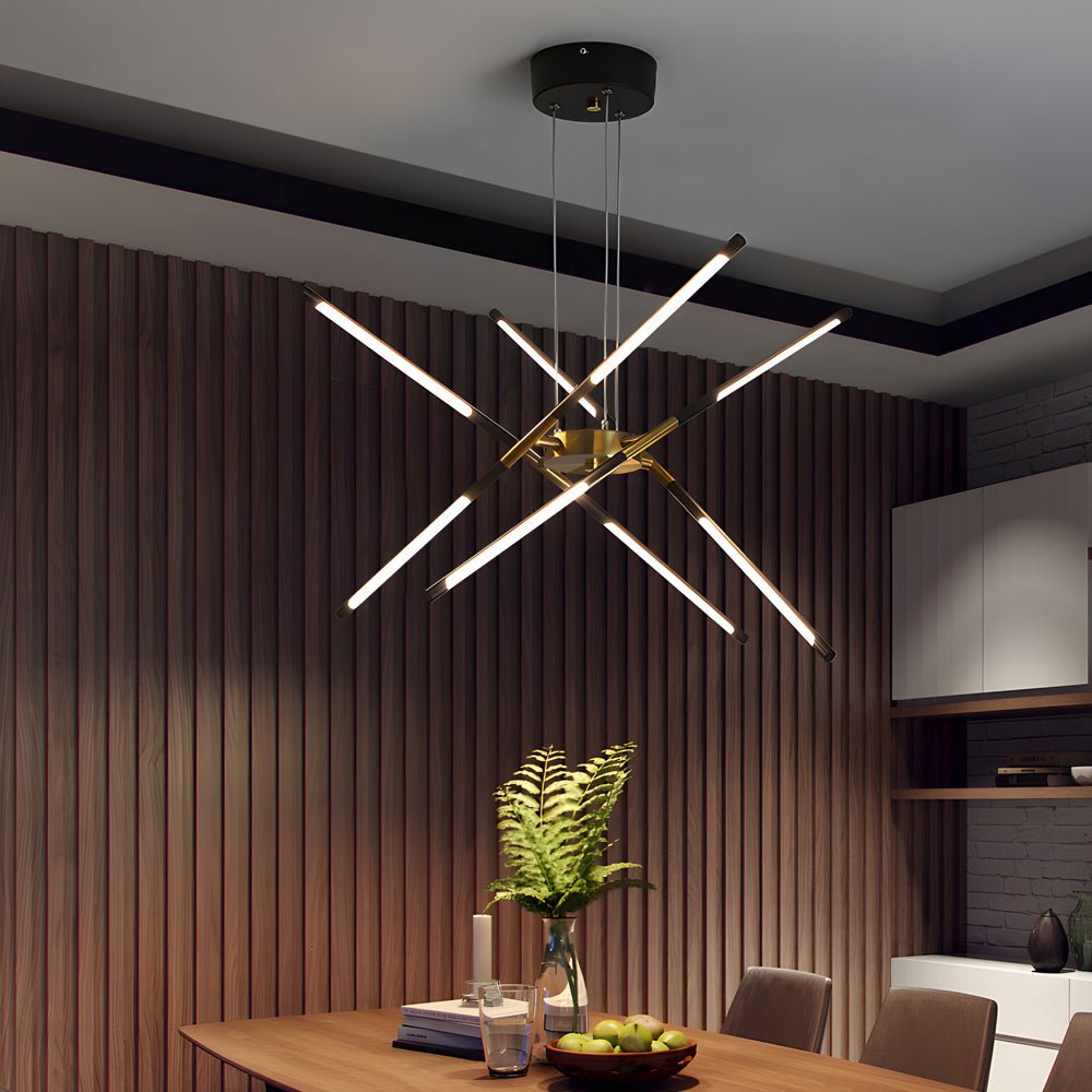Close-up of silicone lampshade on Sputnik chandelier | Casa Norex