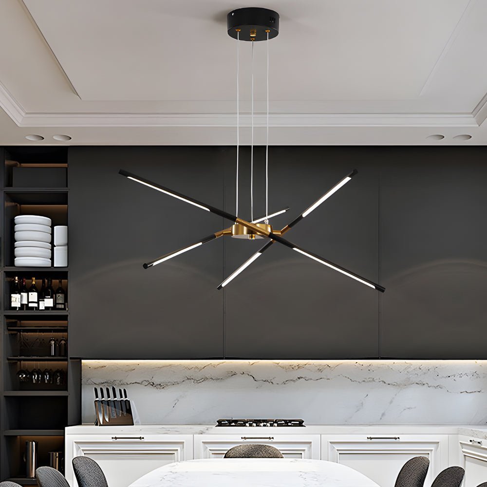 Modern Sputnik LED chandelier — iron frame, dimmable | Casa Norex