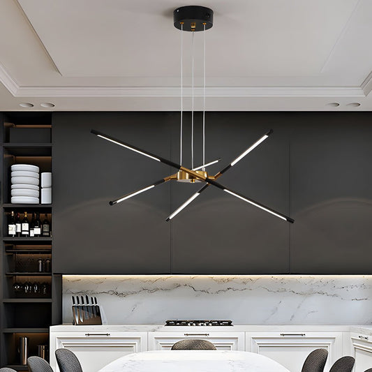 Modern Sputnik LED chandelier — iron frame, dimmable | Casa Norex