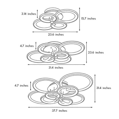 Orbital Overlapping Ring Ceiling Light, product view 23