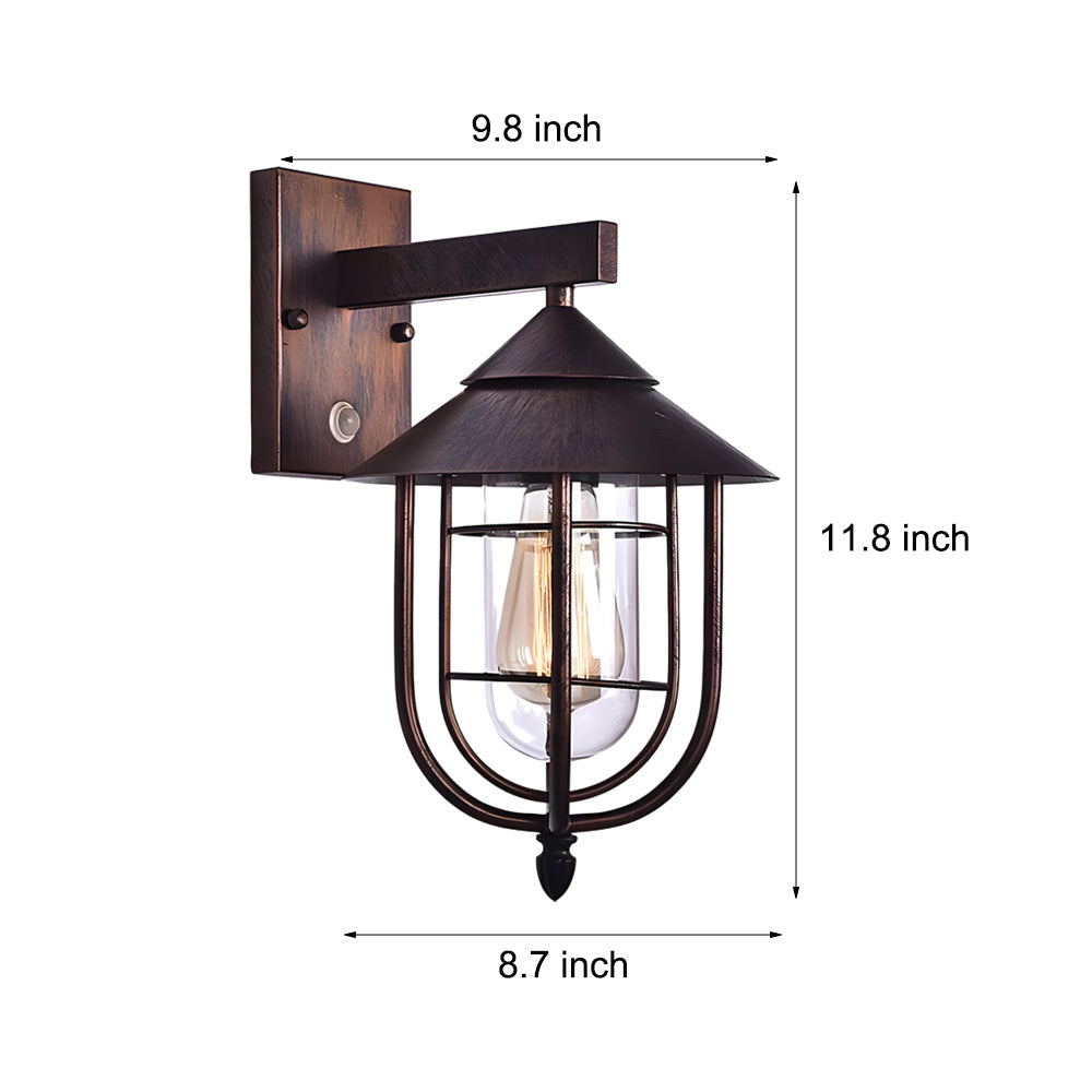 Lantern outdoor wall light dimensions diagram — Casa Norex