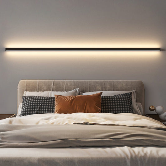 Verge Black Aluminum Linear Wall Sconce, main product view