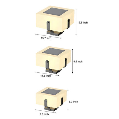 Plinth square outdoor pillar light dimensions and installation diagram