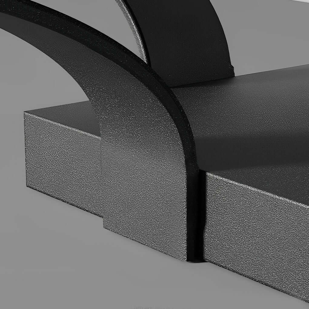 Plinth square outdoor pillar light side view