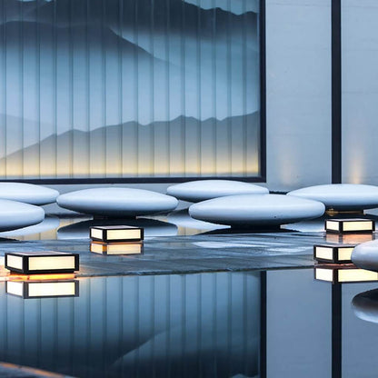 Garrick pillar light in a courtyard setting | Casa Norex