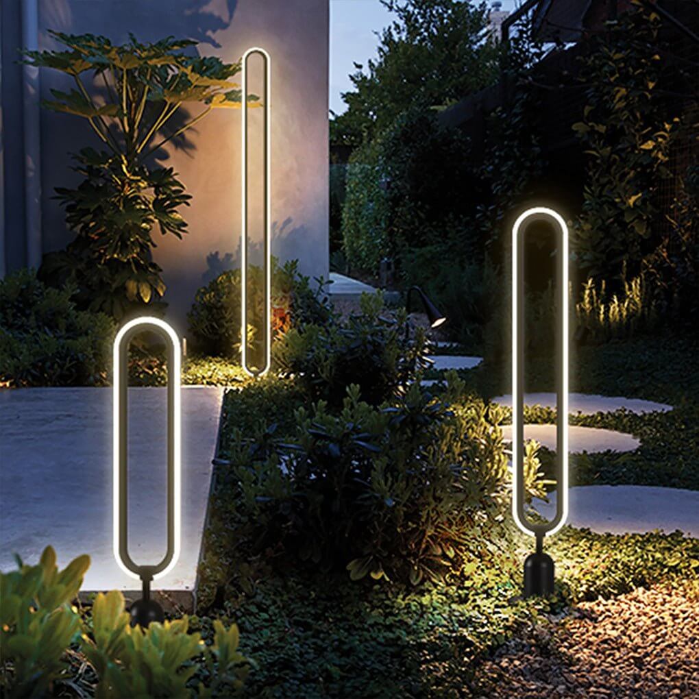 Halo Oval Ring Solar Landscape Light, product view 4
