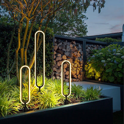 Halo Oval Ring Solar Landscape Light, product view 2