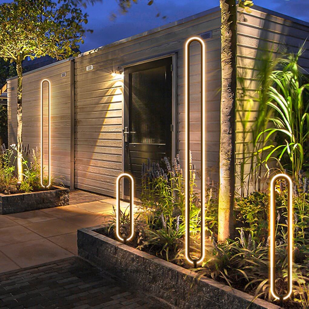 Halo Oval Ring Solar Landscape Light, product view 3