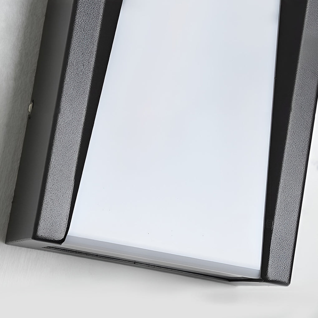 Rectangular outdoor wall light textured metal finish detail — Casa Norex