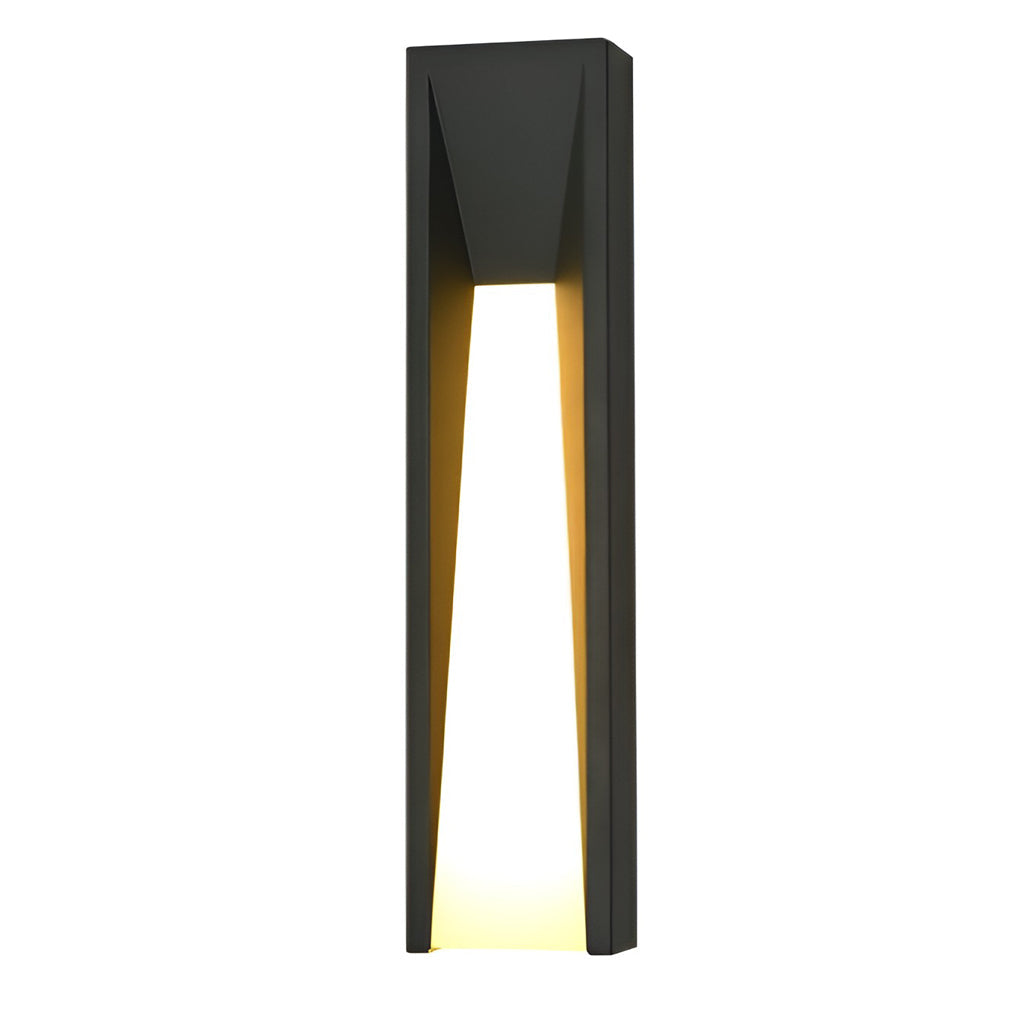 Rectangular outdoor wall light warm white LED glow — Casa Norex