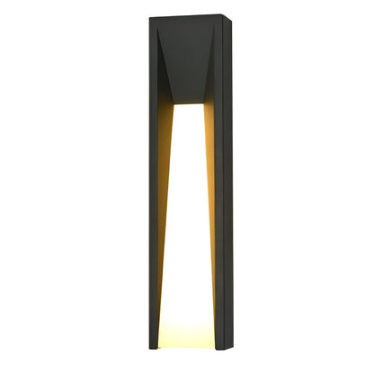 Rectangular outdoor wall light warm white LED glow — Casa Norex