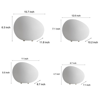 Cobble pebble lights in various sizes on white — Casa Norex