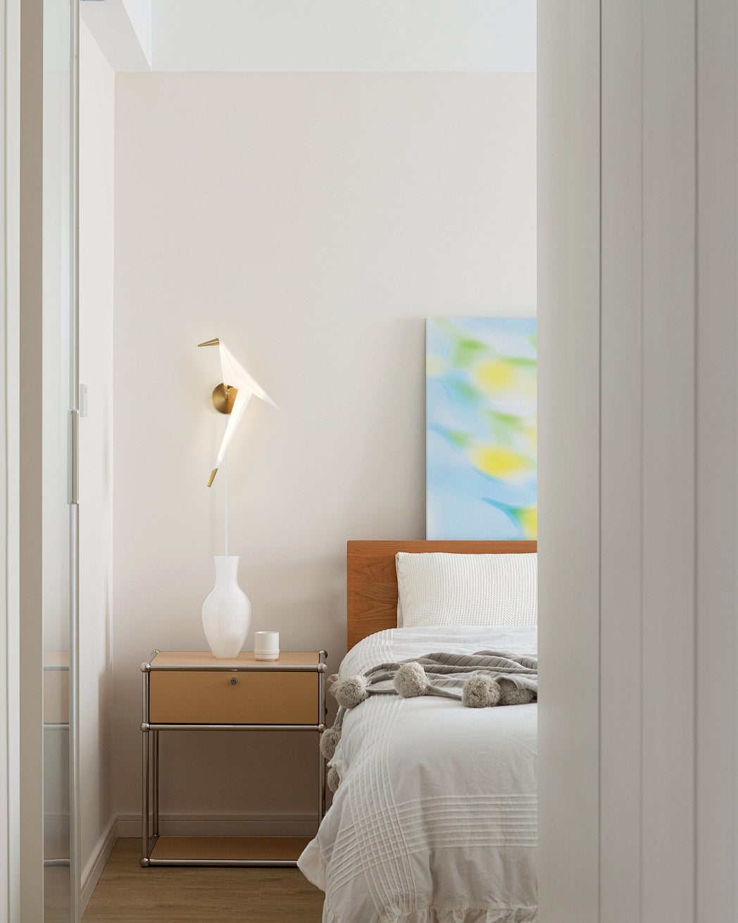 Perching Bird wall lamp white finish variant - Casa Norex
