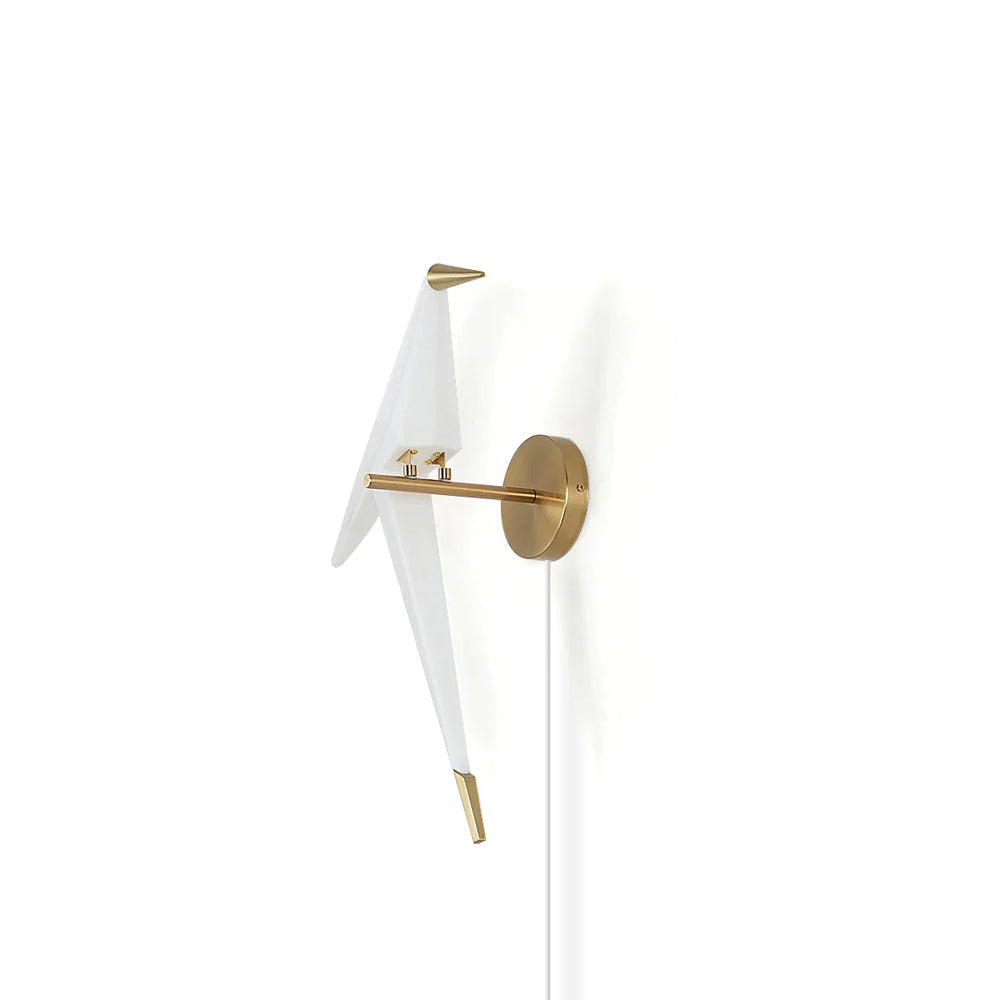 Perching Bird wall lamp in bedroom corner setting - Casa Norex