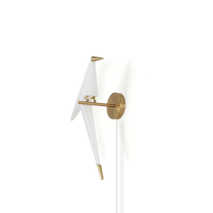 Perching Bird wall lamp in bedroom corner setting - Casa Norex