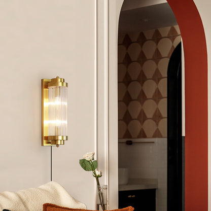 Pillar Offset Plug In Wall Lamp