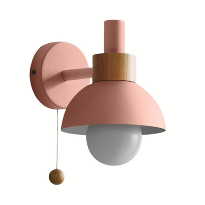 Nordic sconce in bedroom - soft pastel ambient glow - Casa Norex