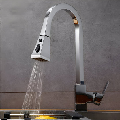 Brookhaven 2-Mode Pull-Out Kitchen Faucet — solid rust-resistant brass body | Casa Norex