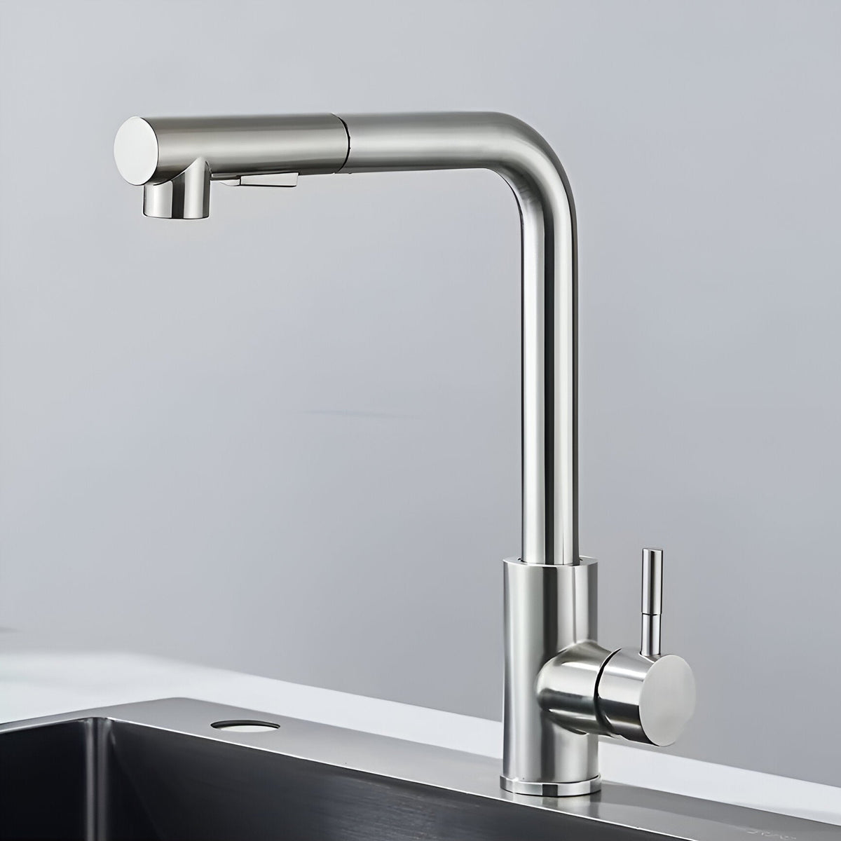 Fenwick High-Arc Pull-Out Kitchen Faucet — high-arc 360° swivel spout | Casa Norex