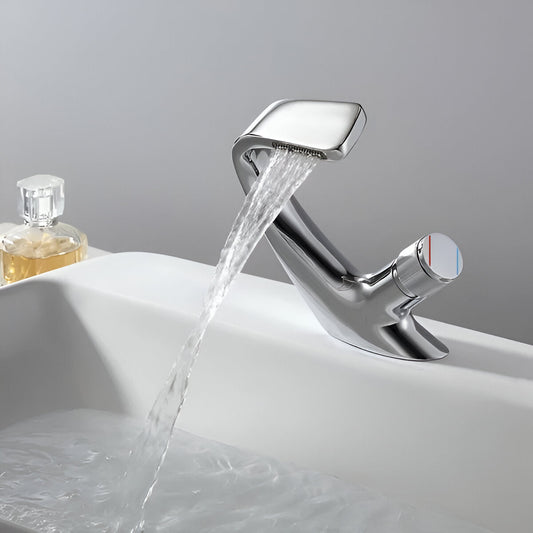 Bodo - Modern Waterfall Basin Bathroom Sink Faucet Single Handle Single Hole