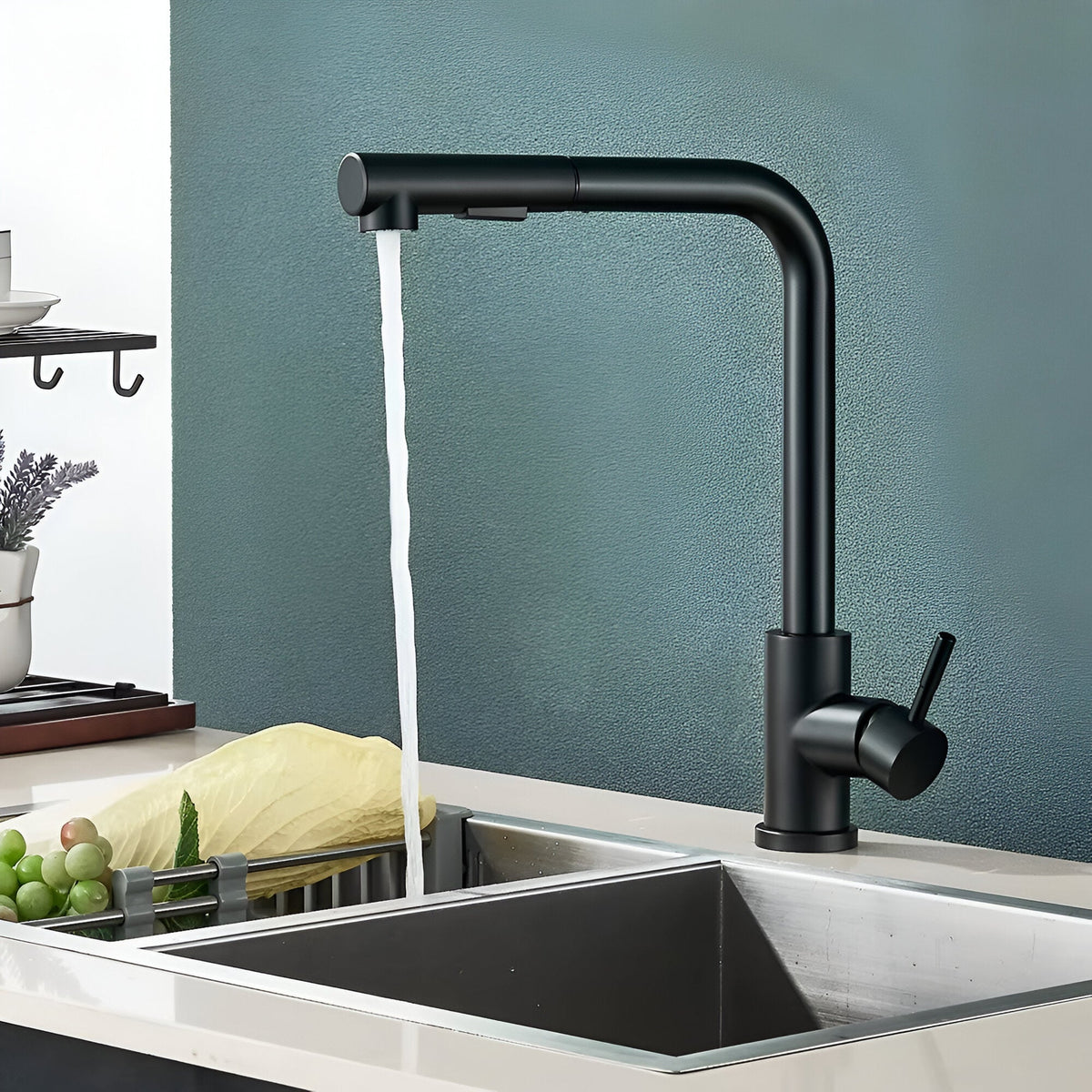Fenwick High-Arc Pull-Out Kitchen Faucet — 3 available finishes | Casa Norex