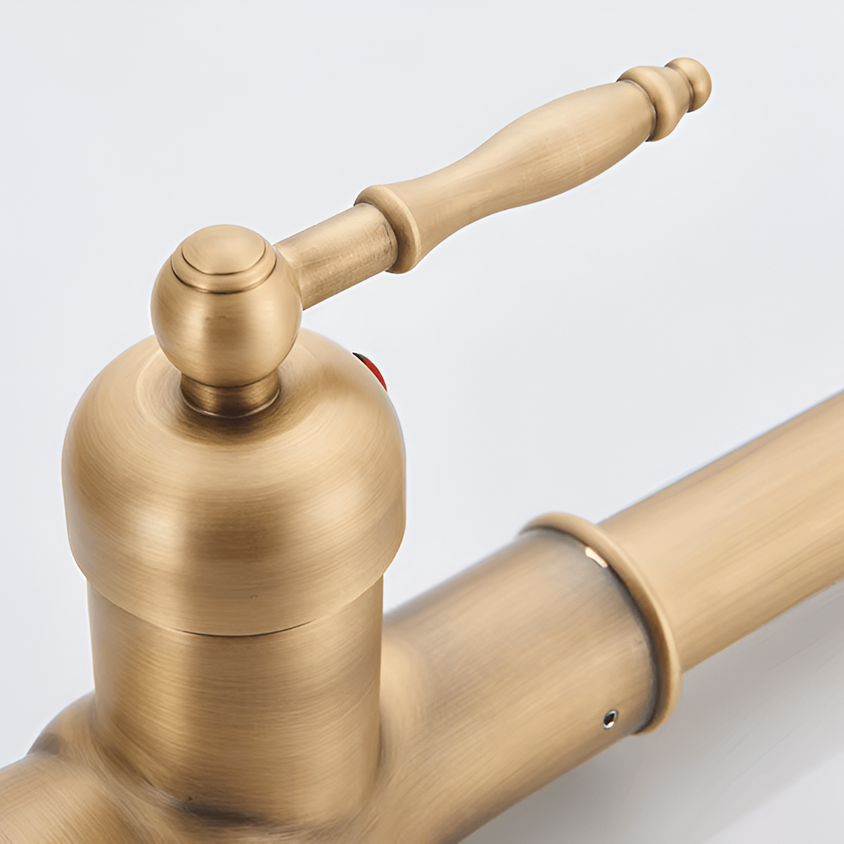 Amberleigh Antique Brass Pull-Down Kitchen Faucet — ceramic disc valve | Casa Norex