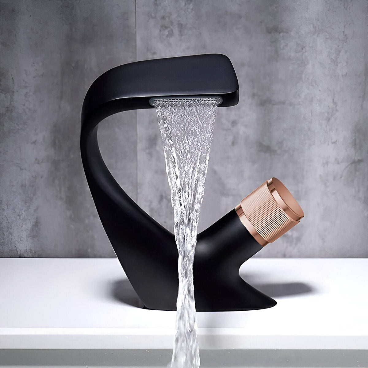 Bodo - Modern Waterfall Basin Bathroom Sink Faucet Single Handle Single Hole