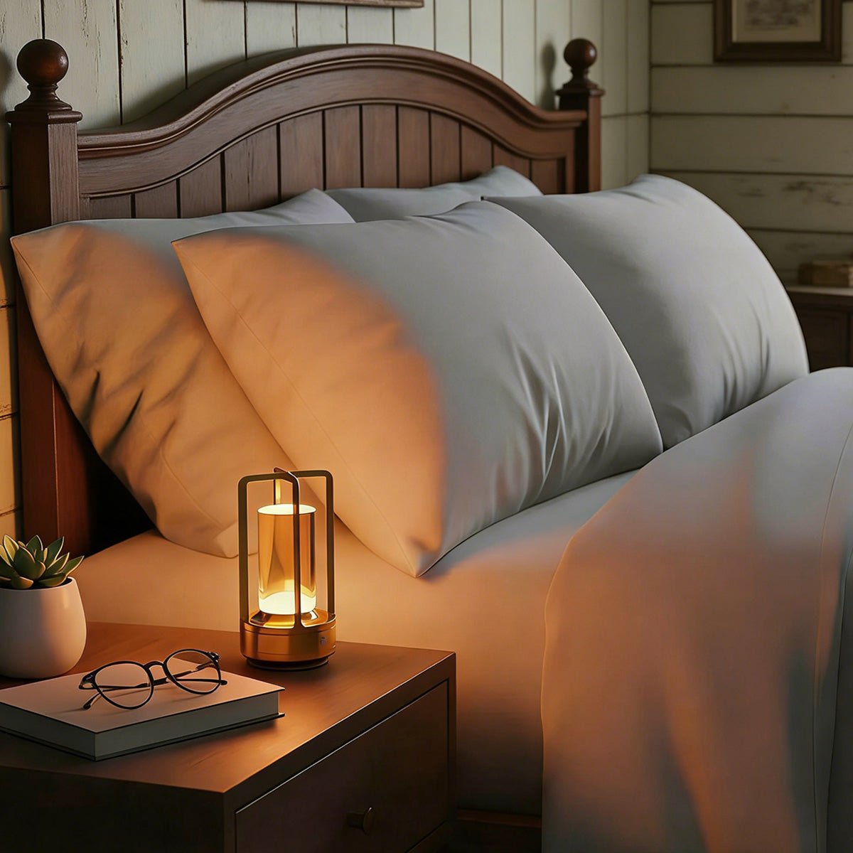 Ember portable table lamp — aluminum body with acrylic diffuser | Casa Norex