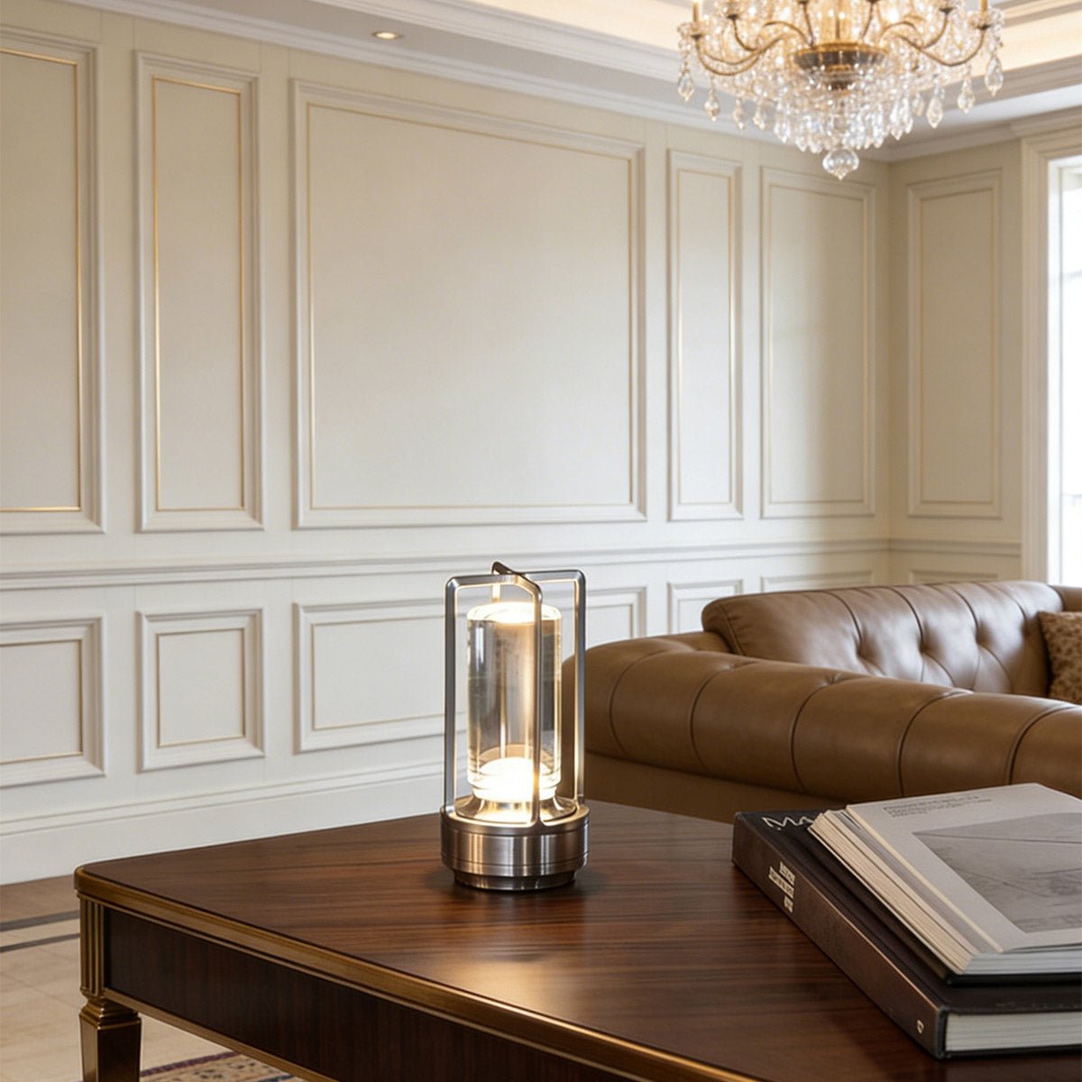 Ember portable table lamp — gold finish | Casa Norex