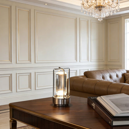 Ember portable table lamp — gold finish | Casa Norex