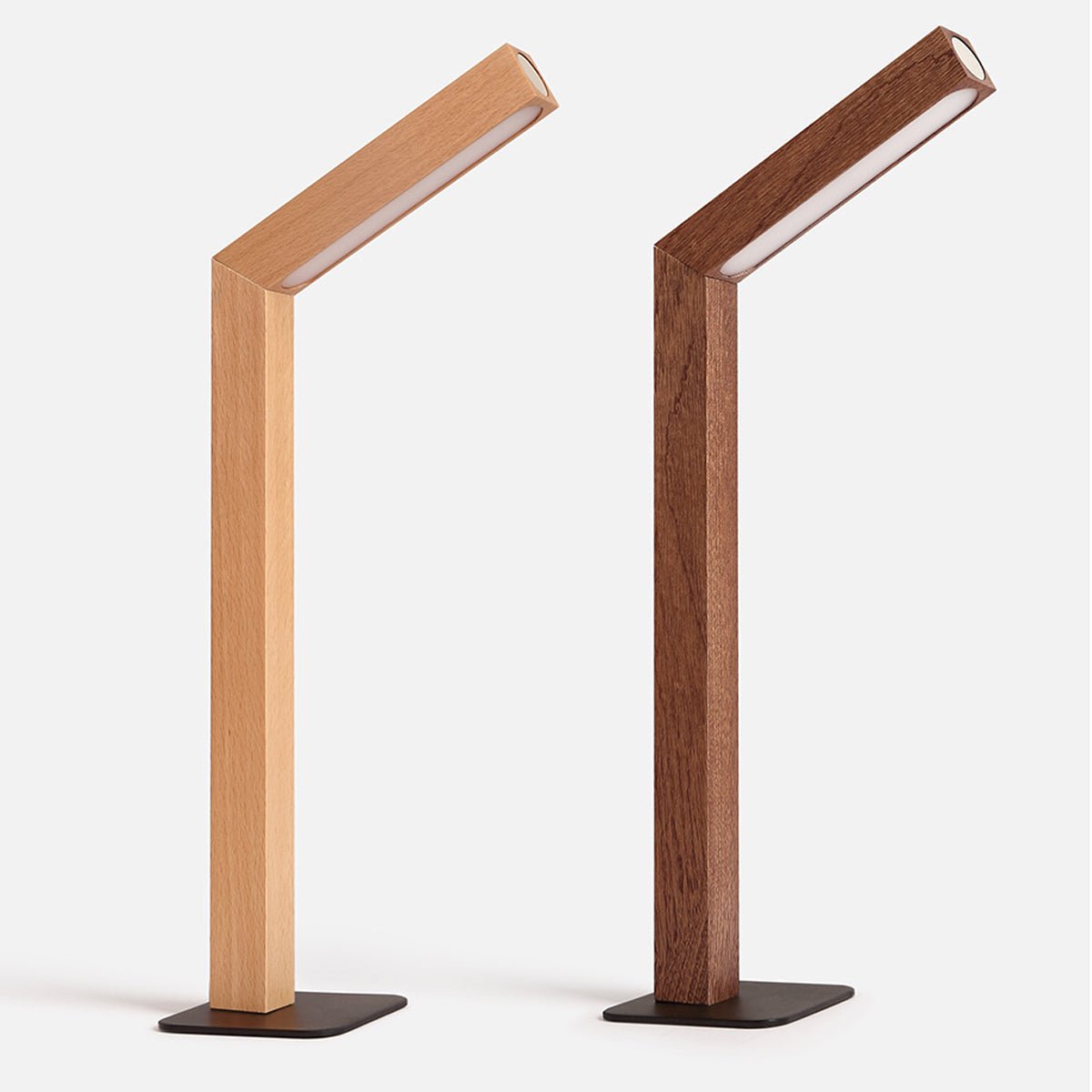 Wood table lamp Type-C charging port detail — Casa Norex