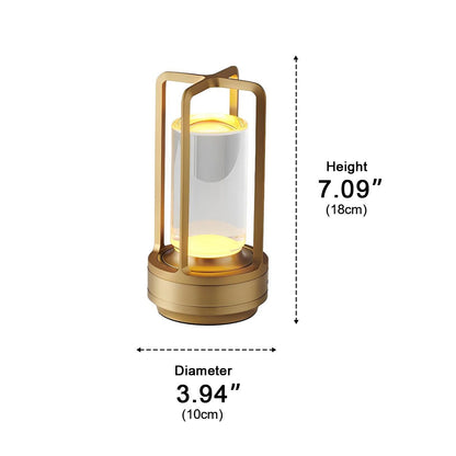 Ember portable table lamp — silver finish | Casa Norex