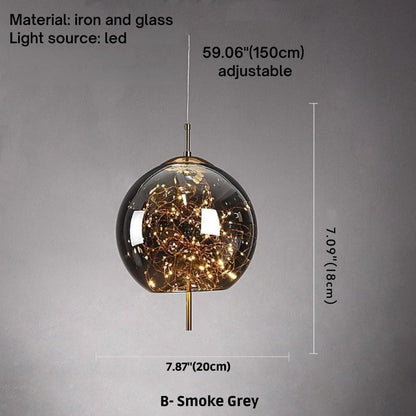 Prism pendant lamp in smoke grey — angle view | Casa Norex