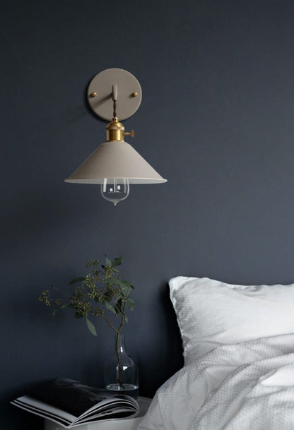 Colorful retro wall lamps grouped - bedroom feature wall - Casa Norex