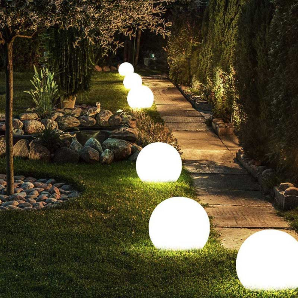 Globe light USB rechargeable port and battery compartment detail — Casa Norex