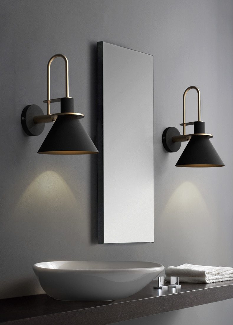 Perseus rotatable sconce installed - E26 indoor wall lamp - Casa Norex