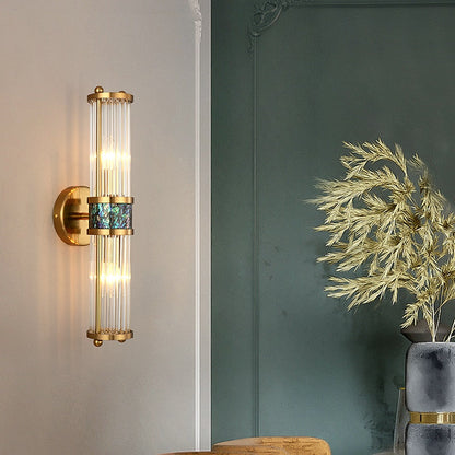 Crystal wall sconce light refraction detail - Casa Norex