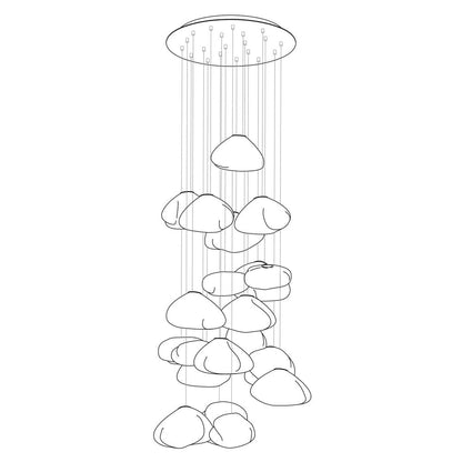 Random 73 Glass Pendant Light