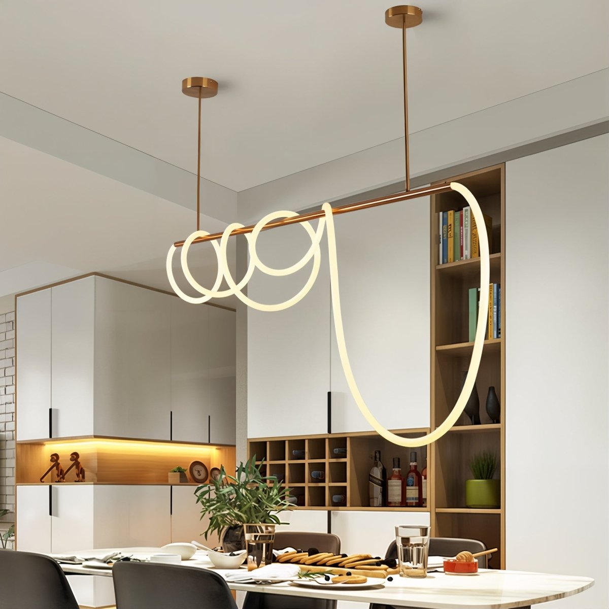 Rope pendant light variant angle - warm white | Casa Norex