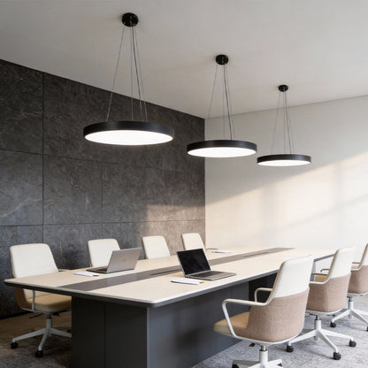 Disc Round Metal LED Pendant Light, product view 3