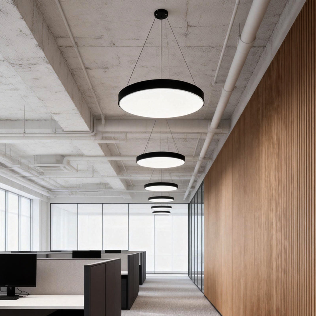 Disc Round Metal LED Pendant Light, product view 9